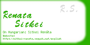 renata sitkei business card