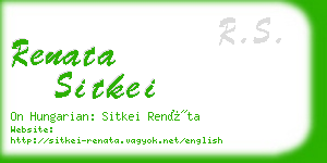 renata sitkei business card